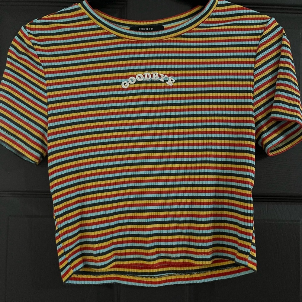 Striped Multicolor Crop Top